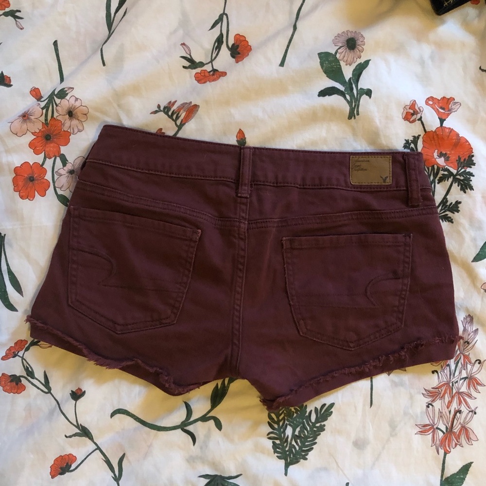Maroon American Eagle Jean Shorts - Picture 5 of 5